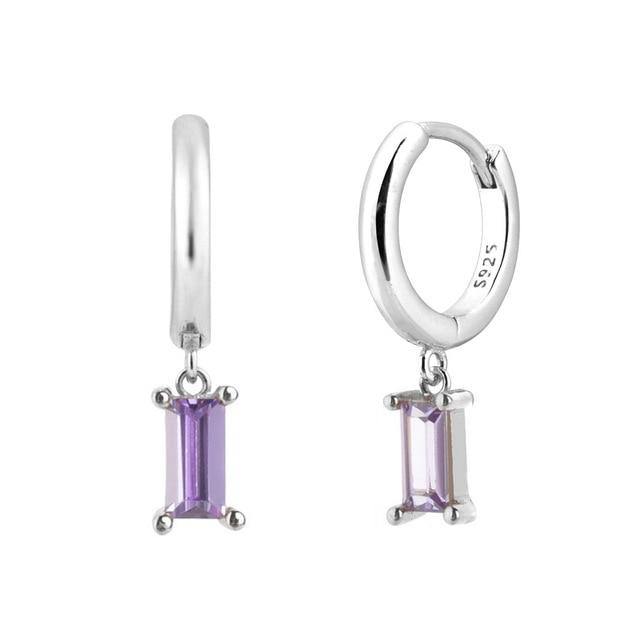 PENDIENTES PLATA BOEME LILA - hemerastore