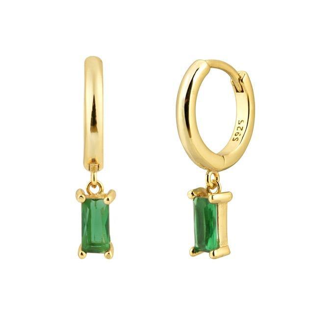 PENDIENTES ORO BOEME VERDE - hemerastore