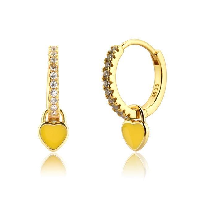 PENDIENTES ORO HEARTLY AMARILLO - hemerastore