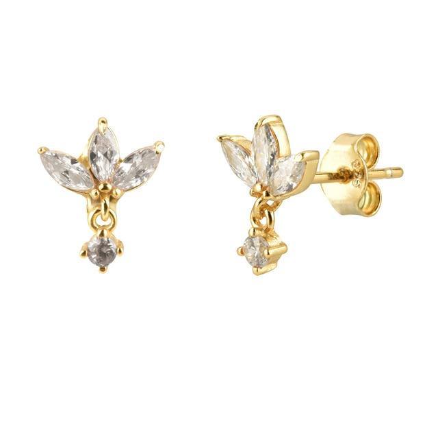 PENDIENTES ORO IRIS CRISTAL - hemerastore