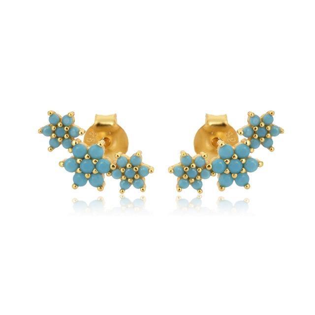 PENDIENTES ORO TRISTANA TURQUESA - hemerastore