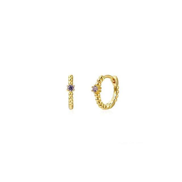 PENDIENTES ORO LOUME LILA - hemerastore