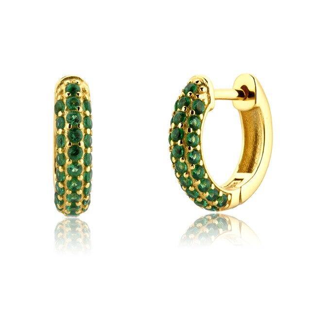 PENDIENTES ORO LOREL VERDE - hemerastore