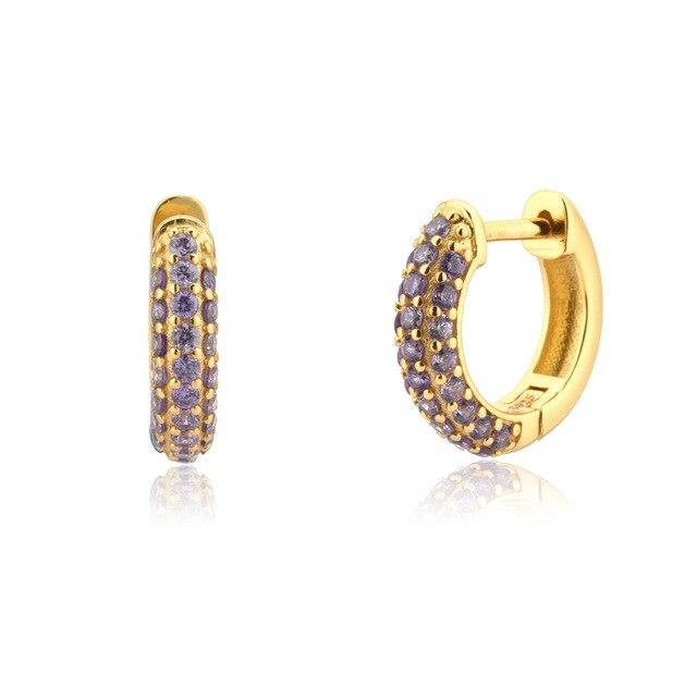 PENDIENTES ORO LOREL LILA - hemerastore