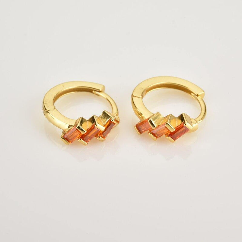 PENDIENTES ORO GENUINE NARANJA - hemerastore