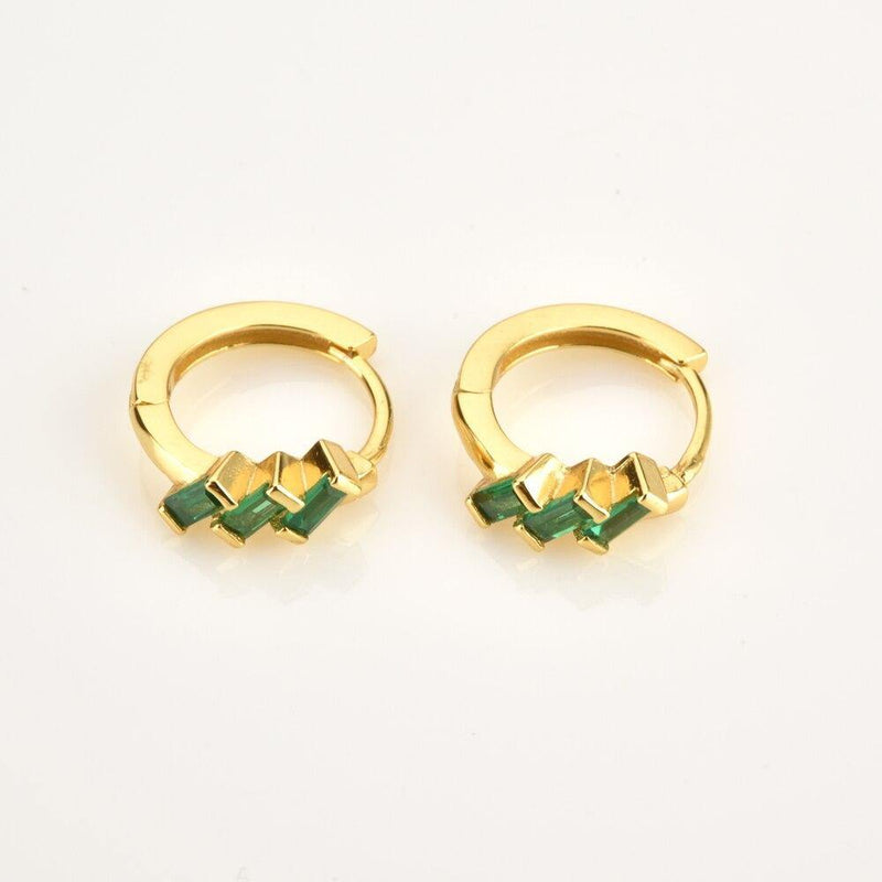 PENDIENTES ORO GENUINE VERDE - hemerastore