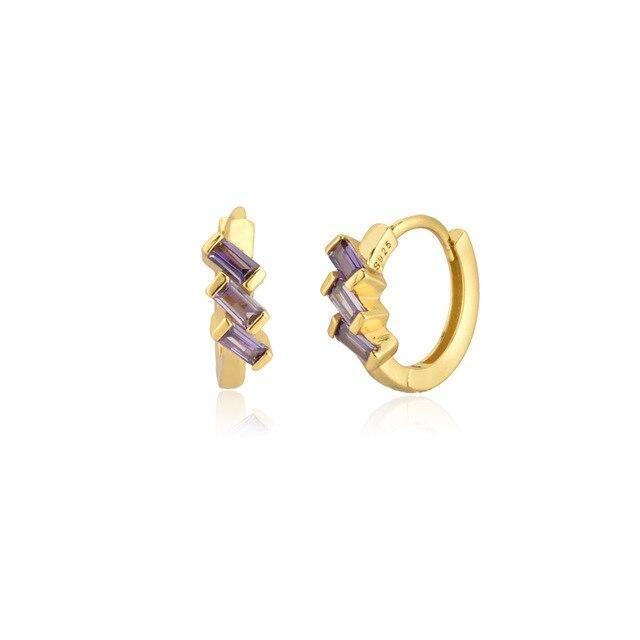 PENDIENTES ORO GENUINE LILA - hemerastore