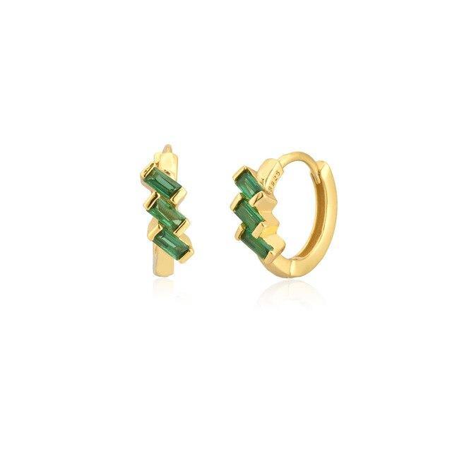 PENDIENTES ORO GENUINE VERDE - hemerastore