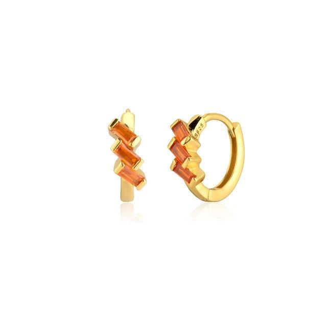 PENDIENTES ORO GENUINE NARANJA - hemerastore