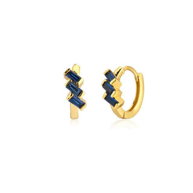 PENDIENTES ORO GENUINE AZUL - hemerastore