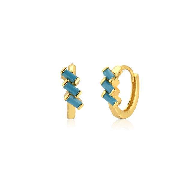 PENDIENTES ORO GENUINE TURQUESA - hemerastore