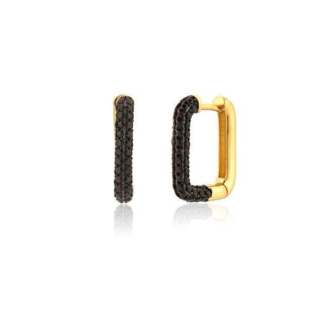 PENDIENTES ORO DOES NEGRO - hemerastore