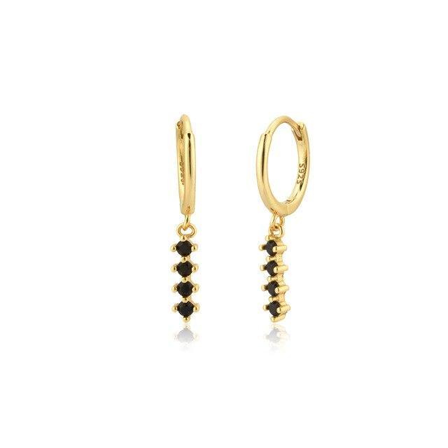 PENDIENTES ORO BENEDA NEGRO - hemerastore