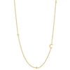 INITIAL ZIRCON GOLD NECKLACE