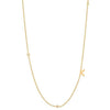 INITIAL ZIRCON GOLD NECKLACE