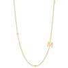 INITIAL ZIRCON GOLD NECKLACE