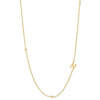 INITIAL ZIRCON GOLD NECKLACE