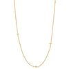 INITIAL ZIRCON GOLD NECKLACE