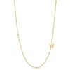 INITIAL ZIRCON GOLD NECKLACE