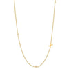 INITIAL ZIRCON GOLD NECKLACE